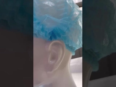 Clase I Dispositivo de sombrero plegable no tejido de PP con banda de sombrero pliegado con tapa de clip de 3 años