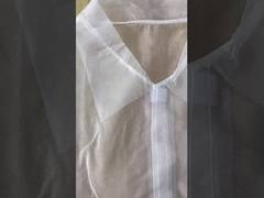 Certificación CE Abrigos de laboratorio desechables Blanco Azul Verde Púrpura Rosa Rojo Naranja con cremallera