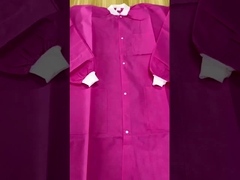 Coat de visitante desechable no tejido con microporo de PP SMS