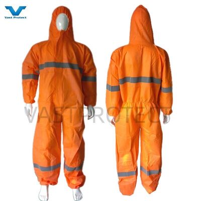 Traje completo de un solo uso de tipo CE5 6 con cinta de referencia cerrada