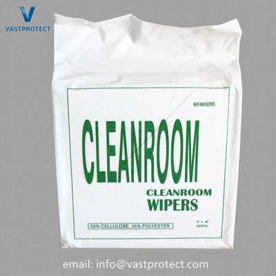 Limpiezas para salas limpias 0609 Lint-free Polyester Cellulose Spunlaced Wipes No Tejidas VPTWIP06