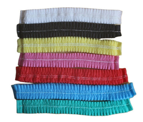 18&quot; 21&quot; No tejido de PP Single Double Elastic Clip Strip Bouffant Hairnet Mob Cap Selección de color Blanco