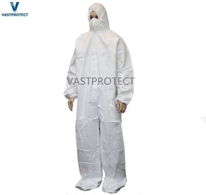 Trajes blancos asequibles Trajes desechables con capucha y botas personalizadas