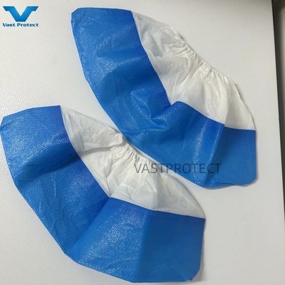 PP CPE Antideslizante Azul Blanco Elastico VPT-Capa de Calzado para Protección Protección desechable