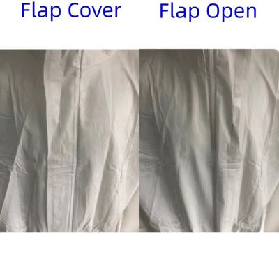 Traje de micro película desechable blanco para partículas sólidas