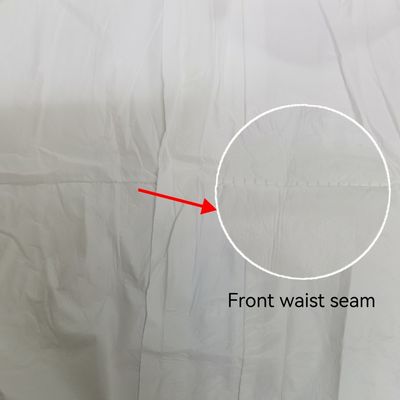 Trajes desechables blancos impermeables con certificación CE de 55-70 gm para protección tipo 5 6