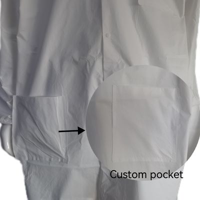 Abrigos de laboratorio de uniforme unisex con esposas elásticas