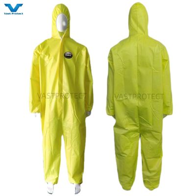 Seguridad industrial Traje de protección SMS microporous en naranja con función a prueba de agua