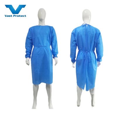 Vestido aislante desechable de nivel 1 2 3 resistente al agua y respirable con tejido no tejido SMS