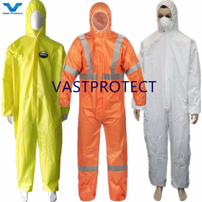 Categoría 3 III Tipo 5 6 Blusas desechables con muñecas y tobillos elásticos no tejidas SMS