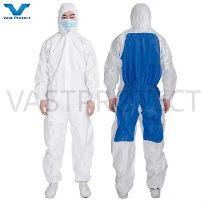 Categoría 3 III Tipo 5 6 Blusas desechables con muñecas y tobillos elásticos no tejidas SMS