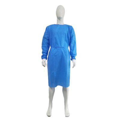 Vestido de aislamiento antiestático transpirable azul AAMI Nivel 2 3 para equipos de protección
