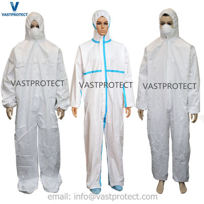 S M L X XL 3XL 4XL Antiestático CE Tipo 5 6 Categoría 3 Abrigos desechables para ropa de protección