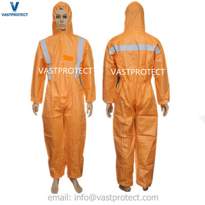 Vestidos de trabajo mecánicos de una sola vez de color naranja, de tipo Ce 5/6 Cat 3 Vestidos de protección US