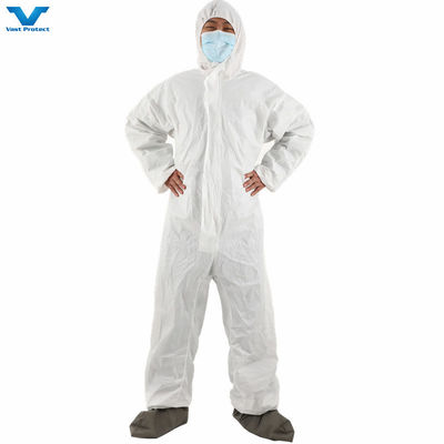 Modelo N.O. VPT621 Abrigos desechables de tejido no tejido PP SMS microporosos para trabajos industriales