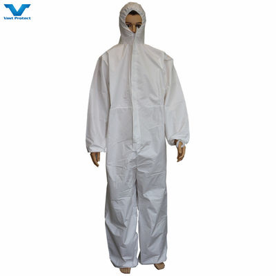 Equipo de protección individual desechable impermeable respirable Tipo 56 Categoría 3 Abrigos blancos para protección