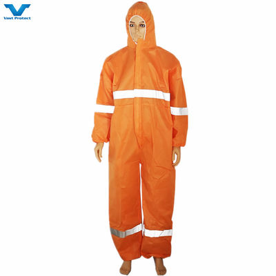 Equipo de protección individual desechable impermeable respirable Tipo 56 Categoría 3 Abrigos blancos para protección