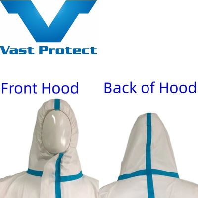 Revestidor de micro película de costura blanca sellada y desechable modelo N.O. VASTPROTECT-604
