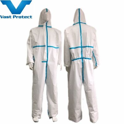 Muestras US 0/Piece Traje de micro película desechable con costura sellada y tejido microporous