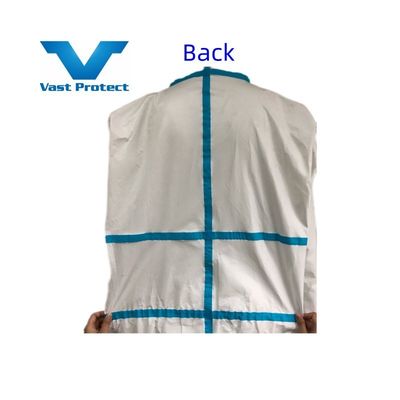 Muestras US 0/Piece Traje de micro película desechable con costura sellada y tejido microporous