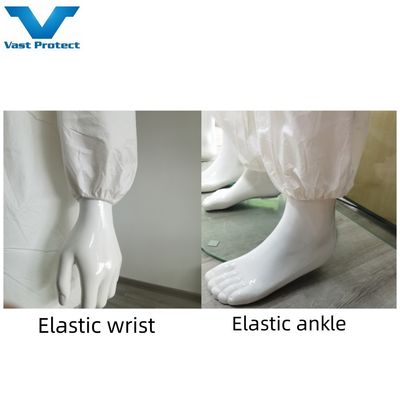S-5XL Blanco impermeable Microporous Protector PPE de seguridad para el mercado de los EE.UU.