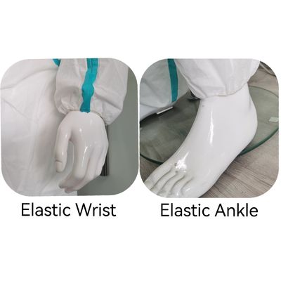 Revestimientos aislantes protectores no tejidos con franjas azul/verde tamaño S-5XL Certificado CE