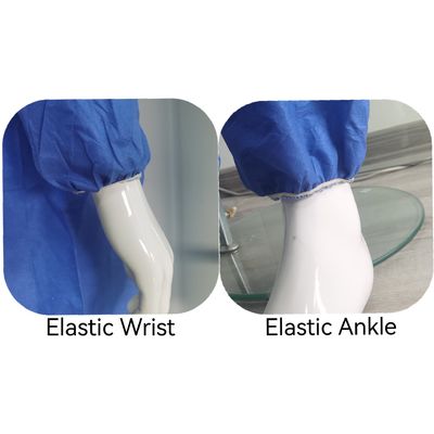 Vestidos de protección CE Tipo 5 6 EPP Kit Traje SMS No tejido sin cubierta para los pies