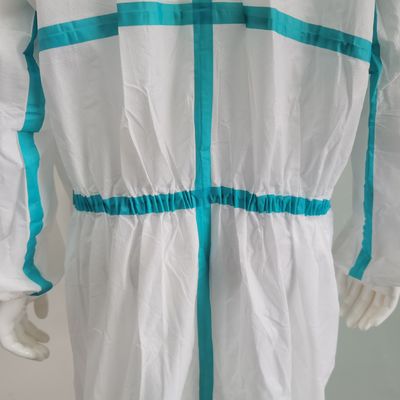 Compresores de protección con capucha de SMS de tipo blanco/azul/naranja OEM con banda de palo y tipo CE4 5 6