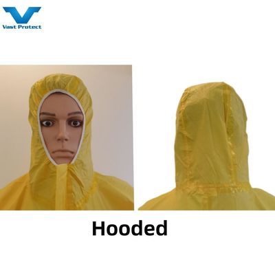Traje de protección de color amarillo desechable con resistencia a sustancias químicas 175*140cm PP PE
