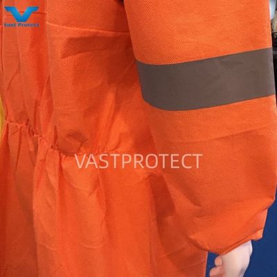 Tipo5 6 EPP industrial naranja SMS Abrigos desechables Tipo de cintura Solicitud personalizada