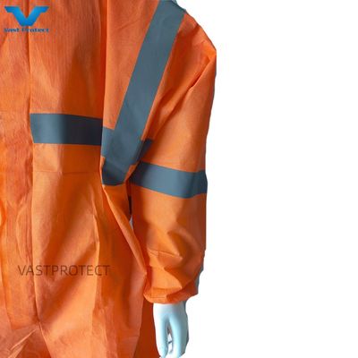 Tipo5 6 EPP industrial naranja SMS Abrigos desechables Tipo de cintura Solicitud personalizada