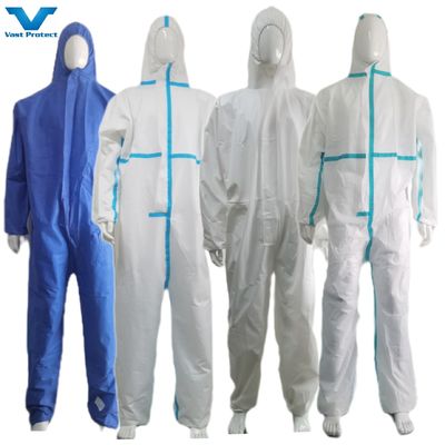 CE Categoría 3 III Tipo 4/5/6 PPE de seguridad Protector no tejido SMS Microporoso de un solo uso