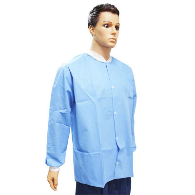Estilo de traje Polypropileno desechable Microporous SMS No tejido PP Lab Coat 2XL y traje