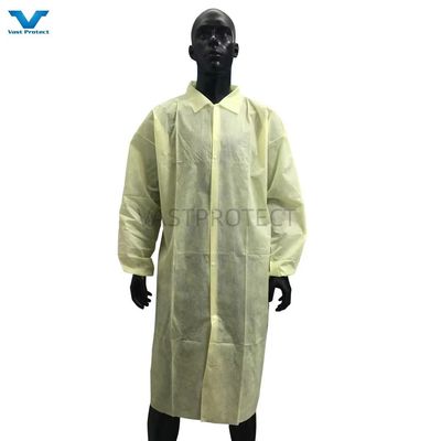 Abrigos de laboratorio desechables, impermeables, no tejidos, ropa de trabajo uniforme, modelo microporous NO. VPT-501