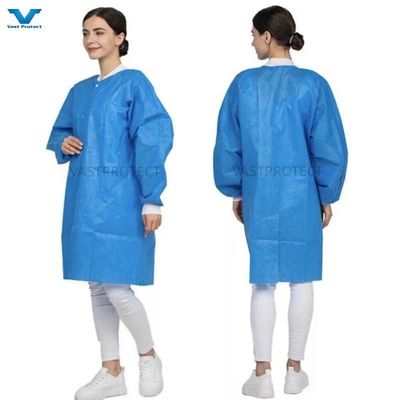 Abrigos de laboratorio desechables, impermeables, no tejidos, ropa de trabajo uniforme, modelo microporous NO. VPT-501