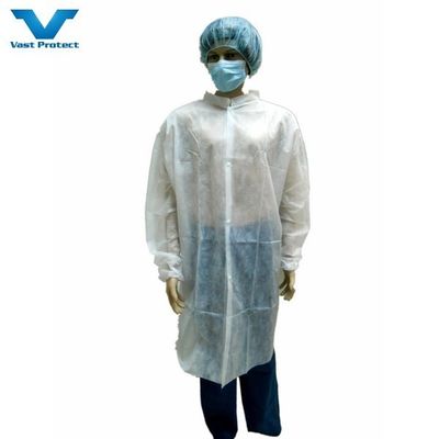 Coat de visitante desechable no tejido con microporo de PP SMS