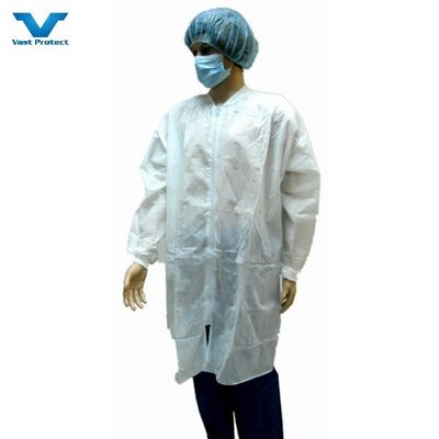 Coat de visitante desechable no tejido con microporo de PP SMS