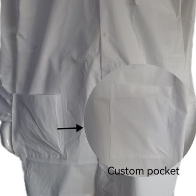 Coat de visitante desechable no tejido con microporo de PP SMS