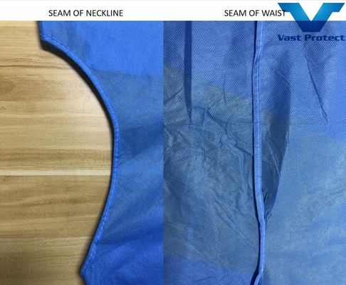 Vestido aislante desechable resistente al alcohol Nivel 1/2/3 Protección quirúrgica hidropónica SMS Tejido mantenga seco y fresco VASTPROTECT-501