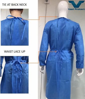 Traje quirúrgico desechable duradero VASTPROTECT-501 Traje de aislamiento de manguito elástico de tela hidropónica Certificado SGS