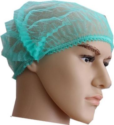Biodegradable No tejido de PP doble banda elástica desechable Clip Mob Cap
