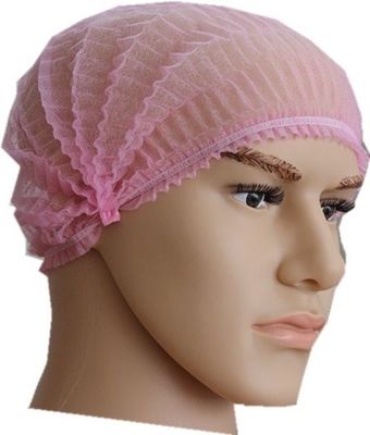 Petición personalizada ofrecida sin tejido de PP de banda elástica única desechable Clip Mob Cap