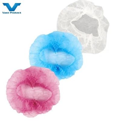Disponible Azul 18g PP Clip Mob Bouffant Cap Para el procesamiento de alimentos Disponible