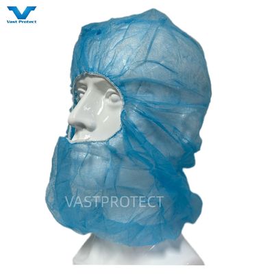 Capa de protección desechable sin tejido de PP Ninja Balaclava para astronautas con certificación ISO