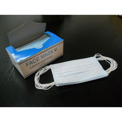 Tipo I II Iir Protector de 3 pliegos con bucle de oreja blanco negro PP no tejido Máscara facial desechable