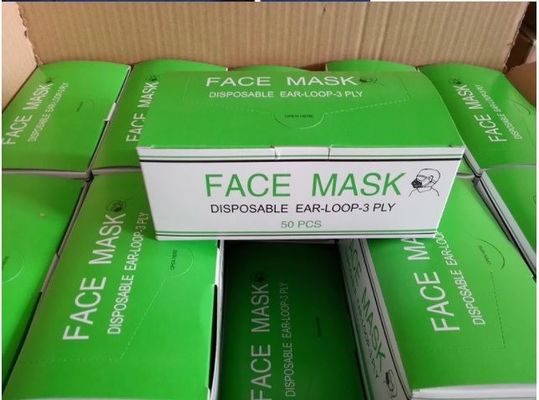 En14683 3 Máscara facial para adultos con bucle de oreja transpirable con clasificación de filtro FFP1 y aprobación CE