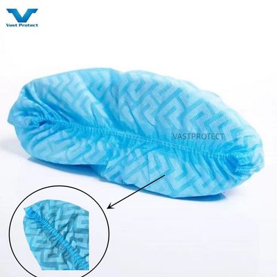 Estilo elástico desechable PP 10-30g Azul Antideslizante Impreso Capa de calzado profesional