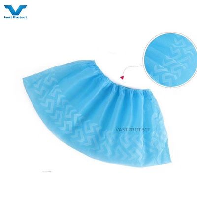 Estilo elástico desechable PP 10-30g Azul Antideslizante Impreso Capa de calzado profesional