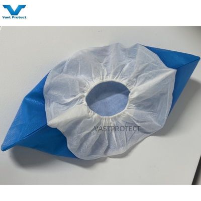 PP CPE Antideslizante Azul Blanco Protección desechable Capa de calzado limpieza