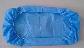 80 * 200cm Personalización de ropa de cama desechable de tejido no tejido en blanco azul